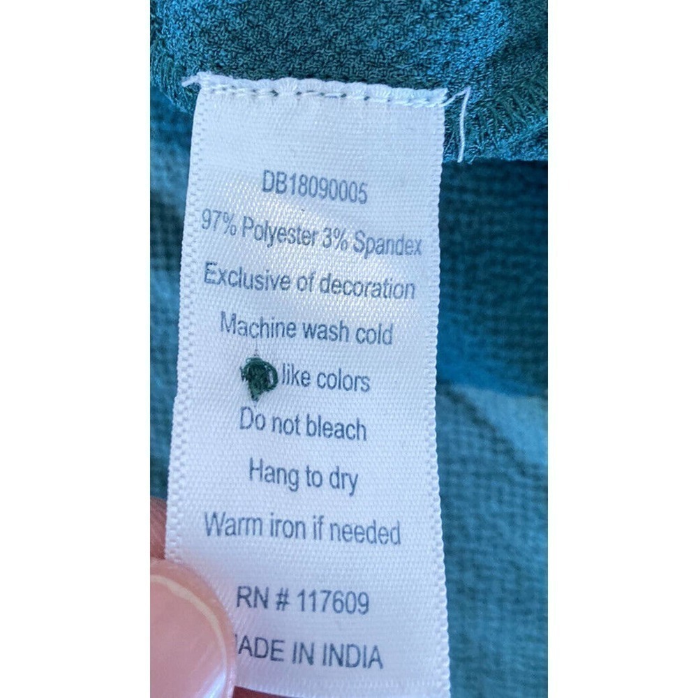 NWT DownEeast D-Ring Shirt Dress Size Small Green Rolltab Sleeve MSRP $46.99 - Picture 5 of 8